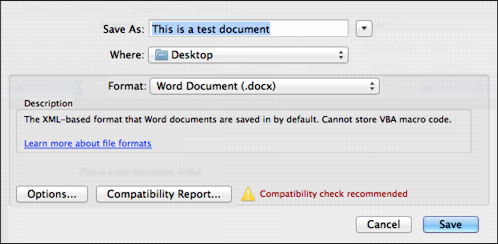 Microsoft Word 2016 Error Reporting Mac